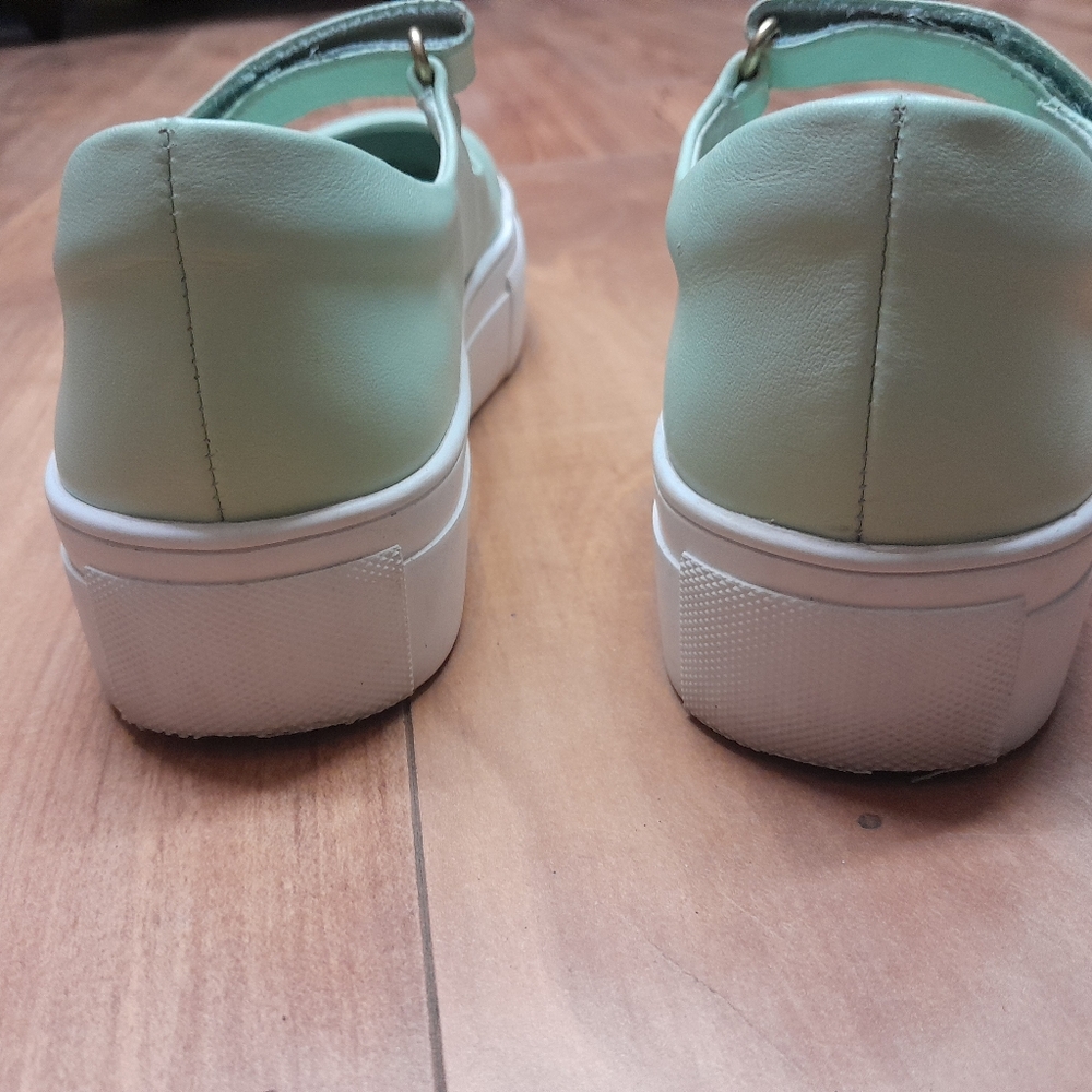 Charlotte Stone Heidi Platform Sneaker Women 6 Croc Mary Jane Pistachio --- OBO - Picture 4 of 6
